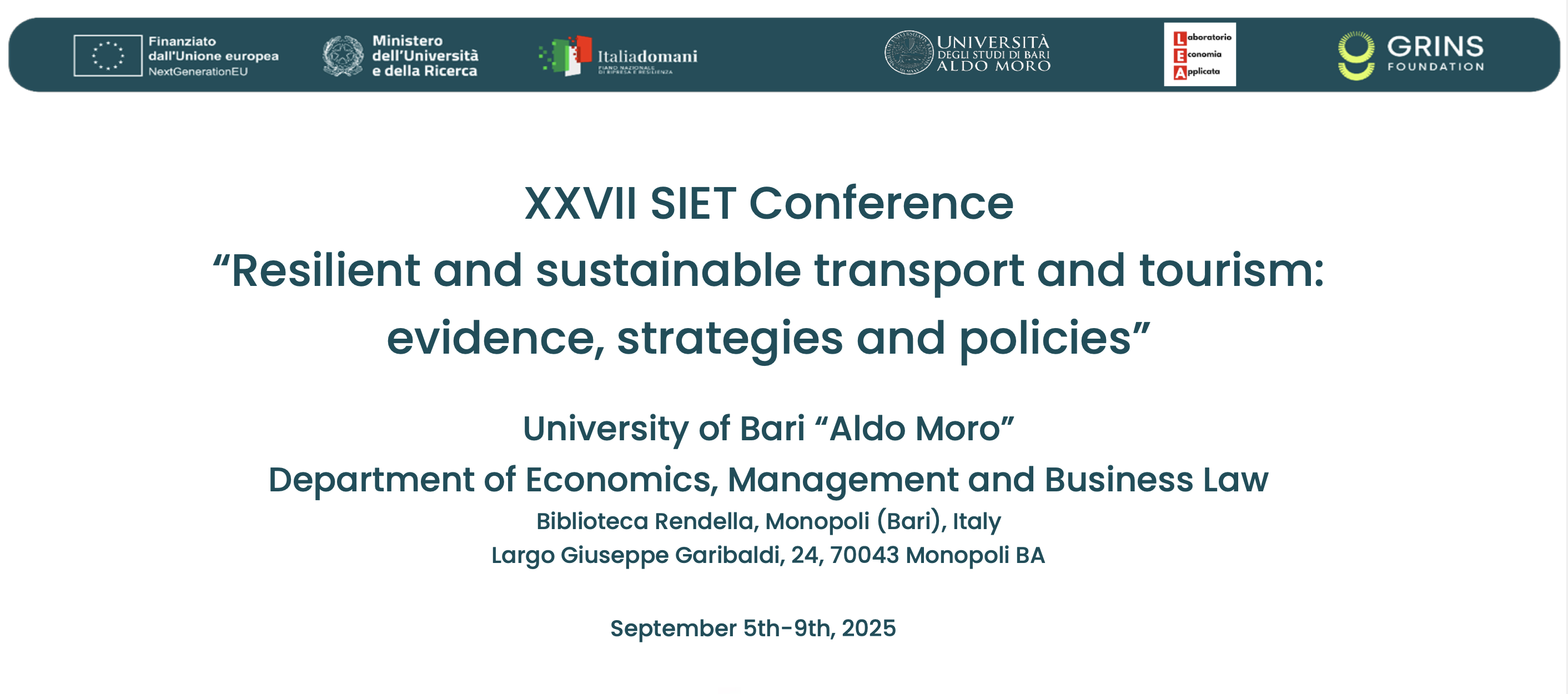 Resilient and sustainable transport and tourism: evidence, strategies and policies